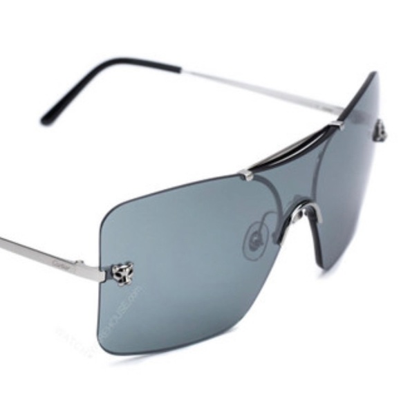 NWT - CARTIER PANTHÈRE RIMLESS RUTHENIUM SILVER LENS SUNGLASSES main image 2